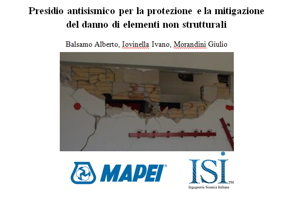 Presidio antisismico per la protezione e la mitigazione del danno di elementi non strutturali