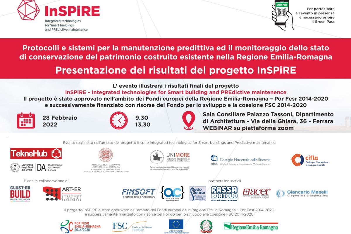 Evento 28 febbraio 2022 - Presentazione dei risultati del progetto InSPiRE