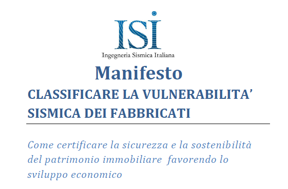 Manifesto ISI - Classificare la Vulnerabiltà Sismica dei Fabbricati